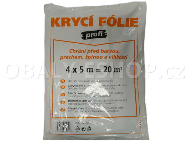 Malířská zakrývací fólie HDPE 4mx5m/12µm Profi