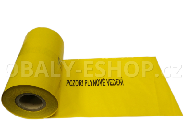 Výkopová PE fólie 30cmx250m Žlutá Plyn