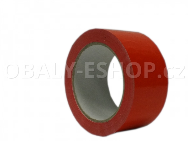Výstražná lepicí páska PVC 50mmx66m 35µm Červená