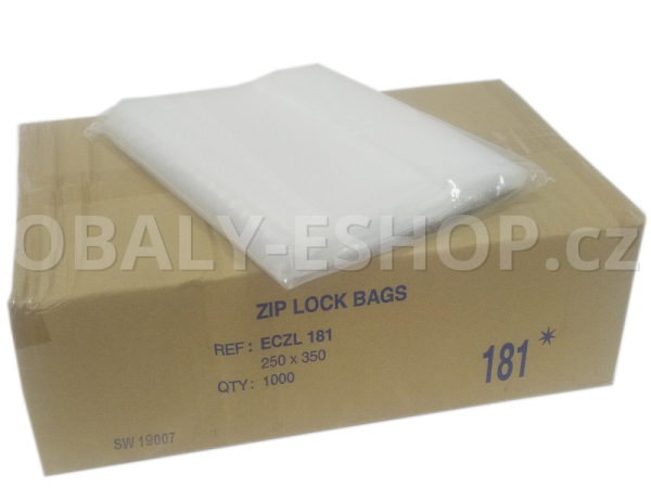 Sáček ZIP LDPE 250x350mm Rychlouzavírací 40µm