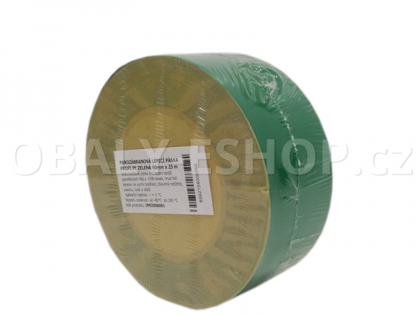 Parotěsná akrylová lepicí páska PROFI PE 60mmx25m   Zelená