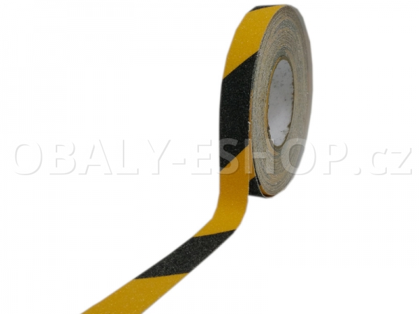 Protiskluzová samolepicí páska 25mmx18m Žluto-černá