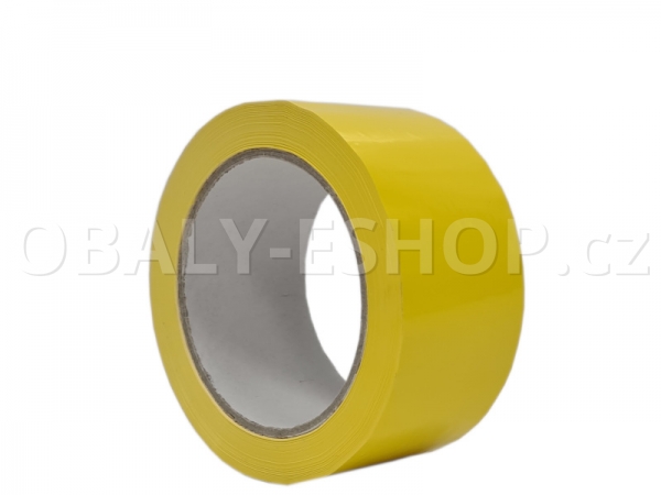 Výstražná lepicí páska PVC 50mmx66m 35µm Žlutá