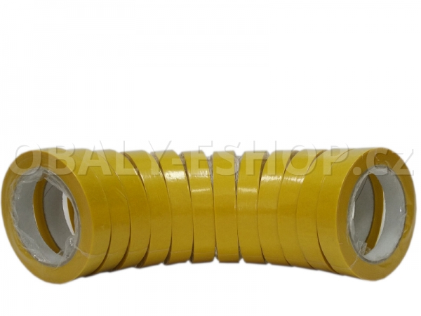 Krepová maskovací páska  19mmx50m Sicar Profi K120 WP Žlutá