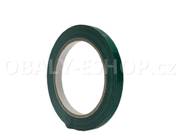 Lepicí páska PVC 9mmx66m Zelená Solvent 59µm