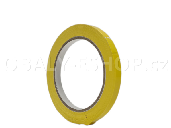 Lepicí páska PVC 9mmx66m Žlutá Solvent 59µm