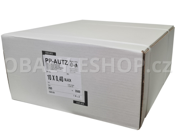 Vázací páska PP 10x0,40mm návin 3500m Dutinka 200mm Černá