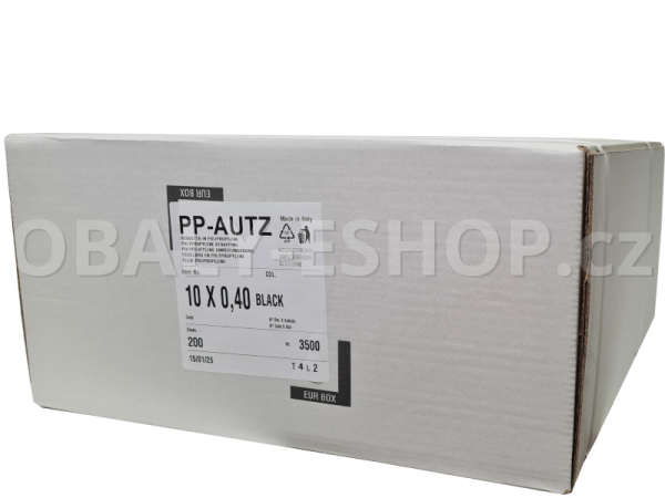 Vázací páska PP 10x0,40mm návin 3500m Dutinka 200mm Černá