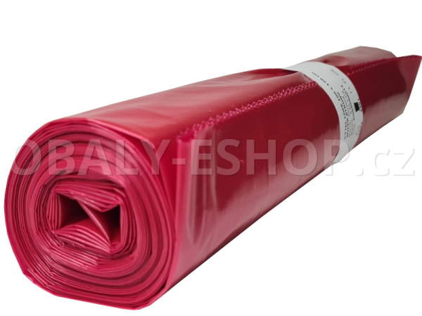Pytel na odpad PE 100x120cm Super Strong Červený 240 l /  5ks