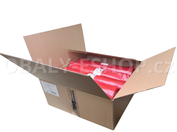 Pytel na odpad PE 100x120cm Super Strong Červený 240 l /  5ks