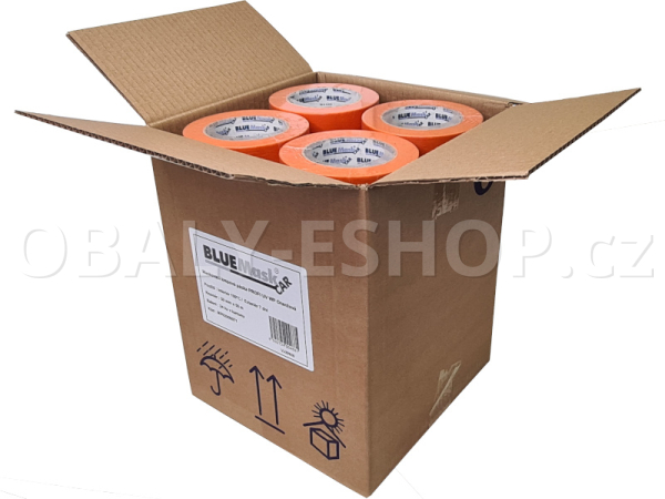 Krepová maskovací páska 50mmx50m Blue Mask CAR PROFI K100 UV WP Oranžová